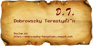 Dobrovszky Terestyén névjegykártya